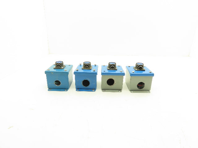 Hoffman E-1PB Enclosure Amphenol 4-253 3-Pin Pushbutton Connector Lot of 4