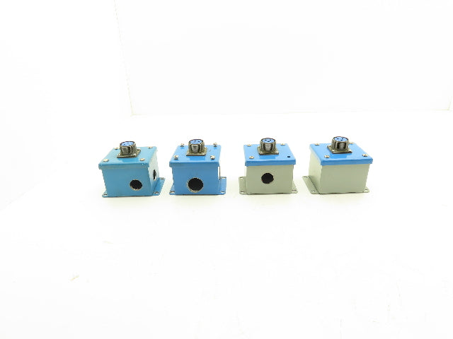 Hoffman E-1PB Enclosure Amphenol 4-253 3-Pin Pushbutton Connector Lot of 4