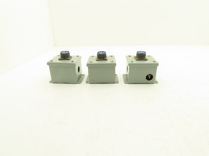 Hoffman E-1PB Enclosure Amphenol 4-253 3-Pin Pushbutton Connector Lot of 3