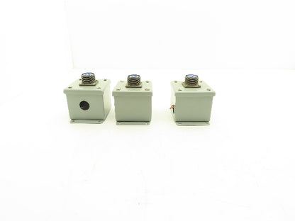 Hoffman E-1PB Enclosure Amphenol 4-253 3-Pin Pushbutton Connector Lot of 3