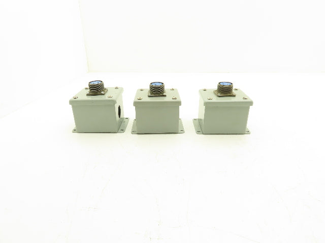 Hoffman E-1PB Enclosure Amphenol 4-253 3-Pin Pushbutton Connector Lot of 3