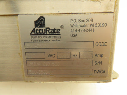 Hoffman A-1008CHNFSS Stainless Enclosure 10x8x4 AccuRate Feed Rate Display Cover