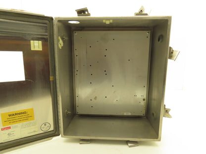 Hoffman A-1412CHNFSS/SPL Stainless Enclosure 14x12x6" Junction Box w/Backplate