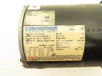 Scot 231 Stainless Centrifugal Pump 1.25 x 1" NPT 1.5Hp 3500 RPM 460V 3PH