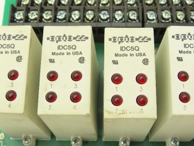 Opto 22 PB24HQ Circuit Boards with IDC5Q IAC5Q ODC5Q OAC5Q Relays Lot of 5