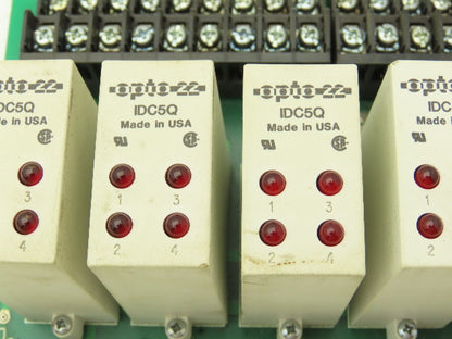 Opto 22 PB24HQ Circuit Boards with IDC5Q IAC5Q ODC5Q OAC5Q Relays Lot of 5