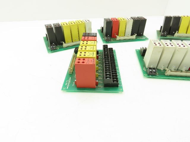Opto 22 PB24HQ Circuit Boards with IDC5Q IAC5Q ODC5Q OAC5Q Relays Lot of 5
