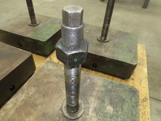 Industrial Machine Leveling Feet 13x16" Pad 1.5"-12 Thread  Set of 4 Green