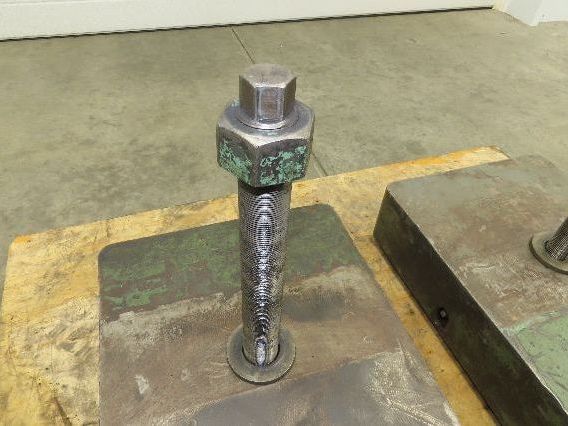 Industrial Machine Leveling Feet 13x16" Pad 1.5"-12 Thread  Set of 4 Green