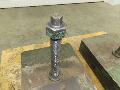 Industrial Machine Leveling Feet 13x16" Pad 1.5"-12 Thread  Set of 4 Green