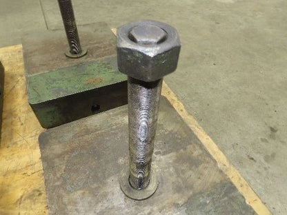 Industrial Machine Leveling Feet 13x16" Pad 1.5"-12 Thread  Set of 4 Green