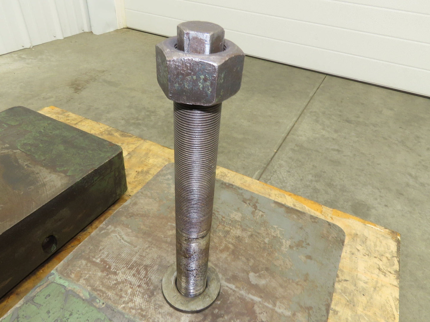 Industrial Machine Leveling Feet 13x16" Pad 1.5"-12 Thread  Set of 4 Green