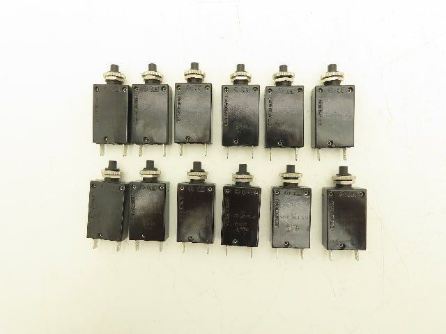 E-T-A 2-5700-IG2-P10-DD Circuit Breakers 250VAC 28VDC 0.7A-16A Mixed Lot of 23