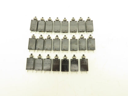 E-T-A 2-5700-IG2-P10-DD Circuit Breakers 250VAC 28VDC 0.7A-16A Mixed Lot of 23