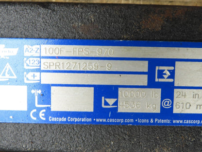 Cascade Forklift Class 3 SideShift Fork Positioner Attachment 20"x 41" W 10000lb