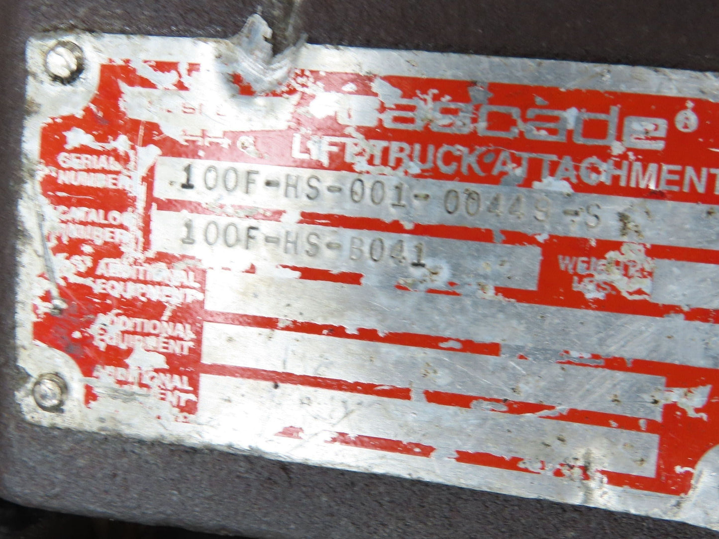 Cascade Forklift Class 3 SideShift Fork Positioner Attachment 20"x 41" W 10000lb