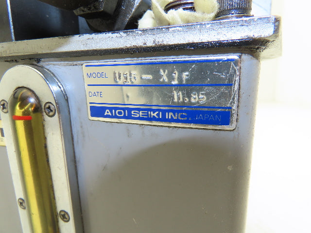 AIOI Seiki U15-X1P Pneumatic Oil Lubricator Pump 2L Tank Oiler