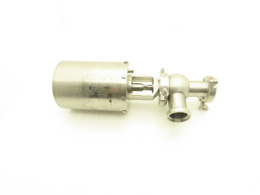 Tri Clover Alfa Laval 2" Stainless Sanitary Diverter Valve Pneumatic Actuated