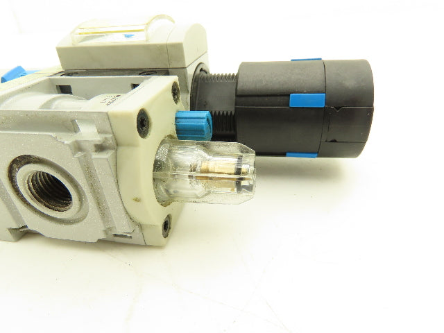 Festo MS4-LFR-1/4-D7-E-R-M-AS 1/4" Air Line Filter Regulator Lubricator Combo