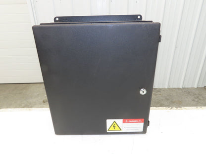Electrical Enclosure 16x14x8" Wall Mount Control Panel Power Coat Black