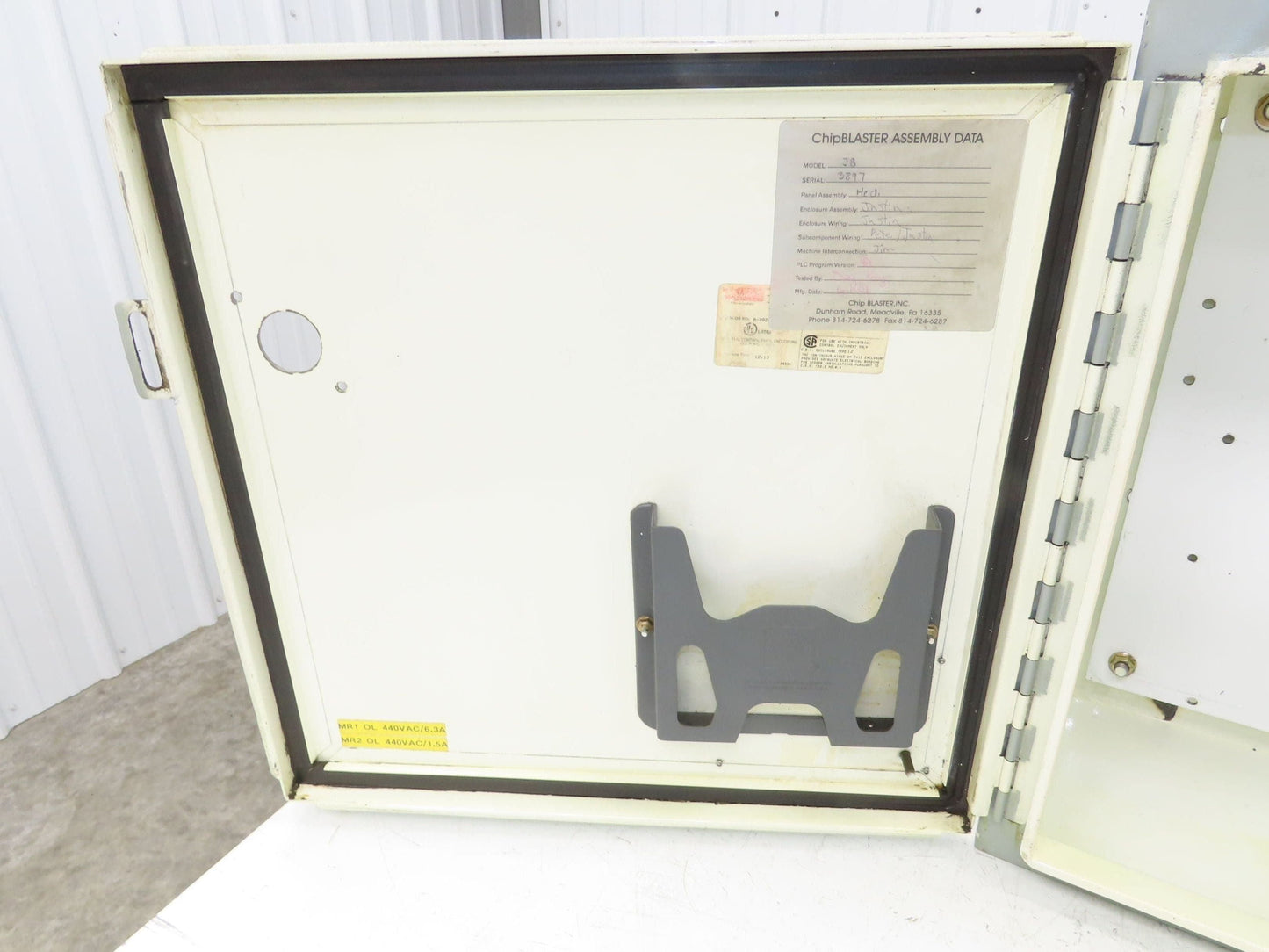 Hoffman A202008LP Electrical Enclosure Control Panel 20x20x8" Back Plate JIC