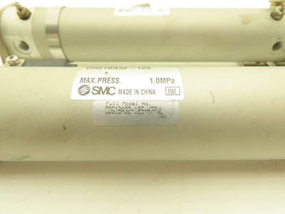 SMC CDG1BA32-125 Pneumatic Double Acting Round Cylinder 125mm Stroke Lot of 2