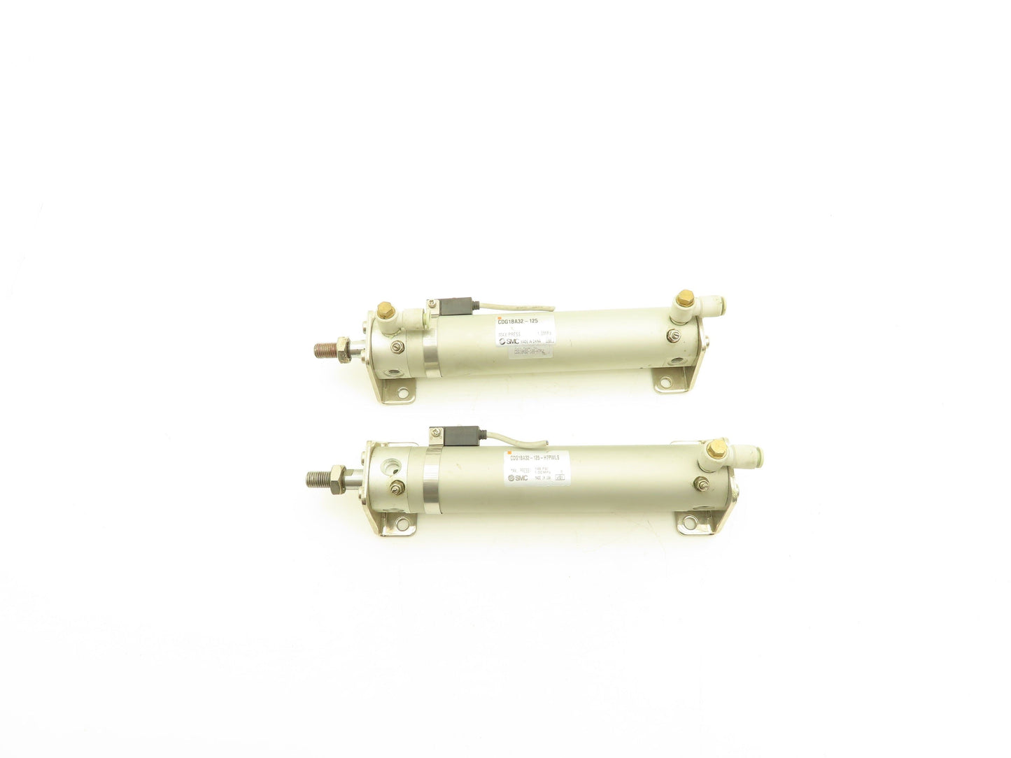 SMC CDG1BA32-125 Pneumatic Double Acting Round Cylinder 125mm Stroke Lot of 2