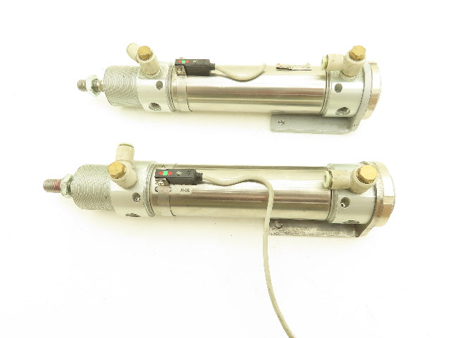 SMC CD76E40-100C-B Pneumatic Double Acting Round Cylinder 100mm Stroke Lot of 2