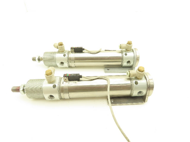SMC CD76E40-100C-B Pneumatic Double Acting Round Cylinder 100mm Stroke Lot of 2