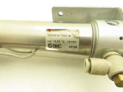 SMC CD76E40-100C-B Pneumatic Double Acting Round Cylinder 100mm Stroke Lot of 2