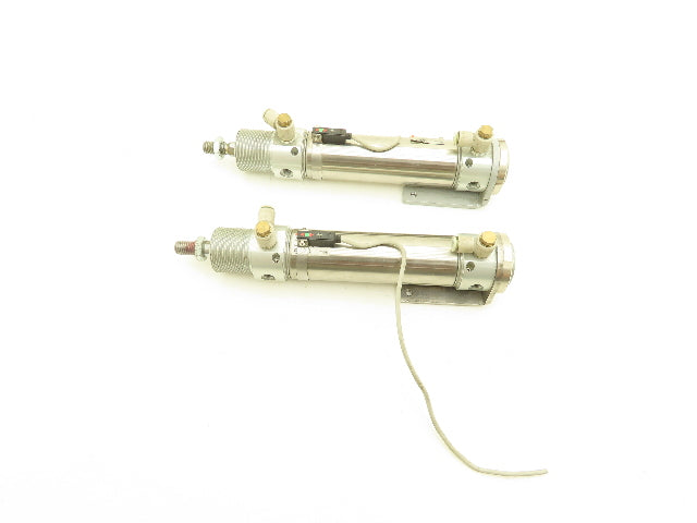 SMC CD76E40-100C-B Pneumatic Double Acting Round Cylinder 100mm Stroke Lot of 2