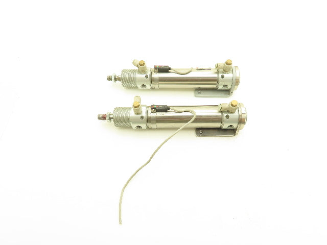 SMC CD76E40-100C-B Pneumatic Double Acting Round Cylinder 100mm Stroke Lot of 2