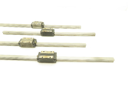 THK SHS15R Linear Bearing Block LM Guide Rail 15mm x 460mm 18"L Lot of 4