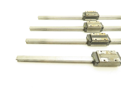 THK SHS15R Linear Bearing Block LM Guide Rail 15mm x 460mm 18"L Lot of 4