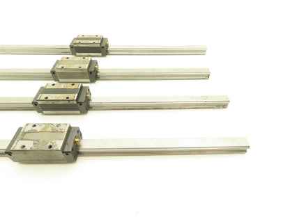 THK SHS15R Linear Bearing Block LM Guide Rail 15mm x 460mm 18"L Lot of 4