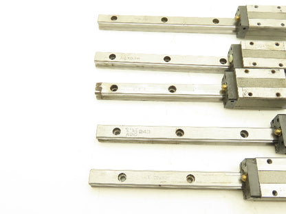 THK SHS15R Linear Bearing Block LM Guide Rail 15mm Mixed Length Lot of 5