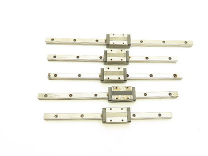 THK SHS15R Linear Bearing Block LM Guide Rail 15mm Mixed Length Lot of 5
