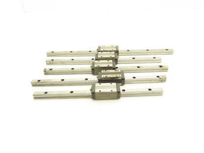 THK SHS15R Linear Bearing Block LM Guide Rail 15mm Mixed Length Lot of 5