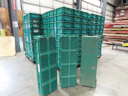 Lewis SO4815-7 Stackable GREEN Plastic Tote Container Bin 48x15x7" Lot of 30
