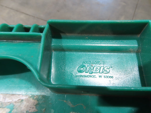 Lewis SO4815-7 Stackable GREEN Plastic Tote Container Bin 48x15x7" Lot of 30