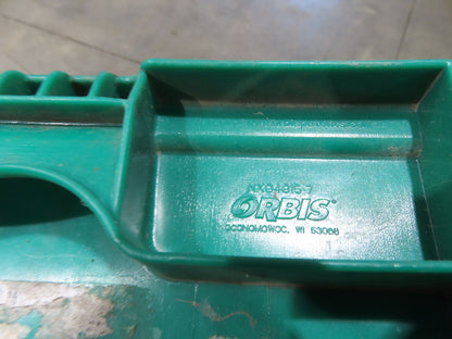 Lewis SO4815-7 Stackable GREEN Plastic Tote Container Bin 48x15x7" Lot of 30