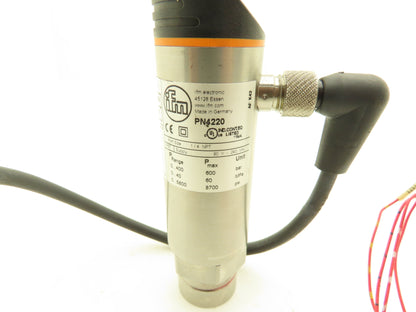 ifm PN4220 PN4220 Hydraulic Pressure Transducer Sensor 1/4" NPT 8700 PSI