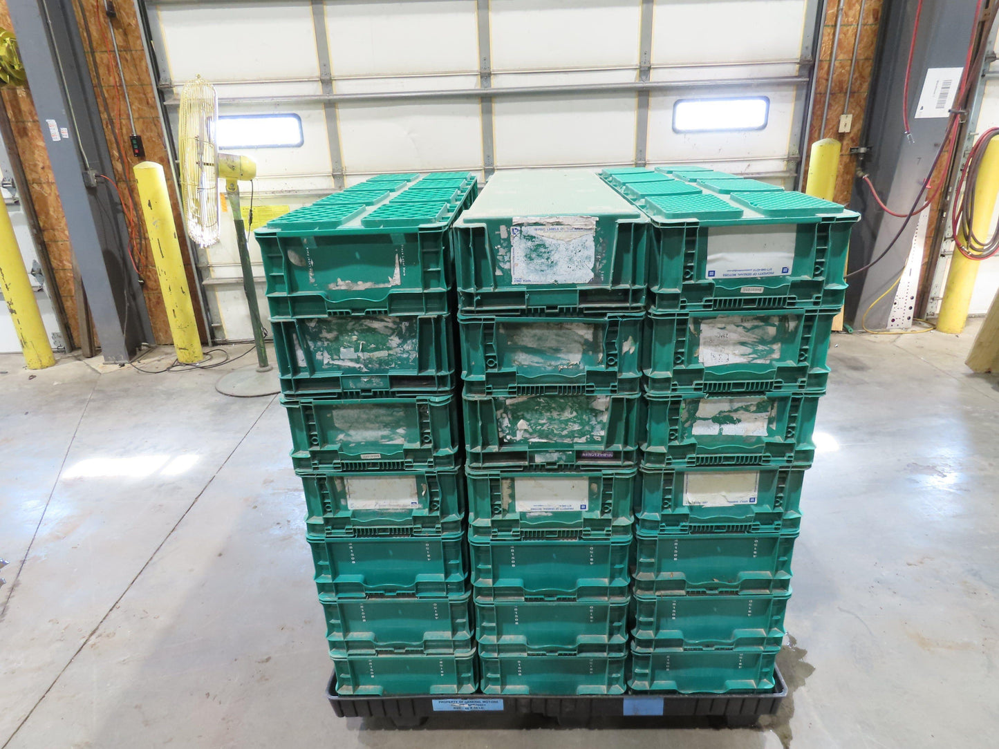 Orbis SO4815-7 Stackable GREEN Plastic Tote Container Bin 48x15x7" Lot of 20