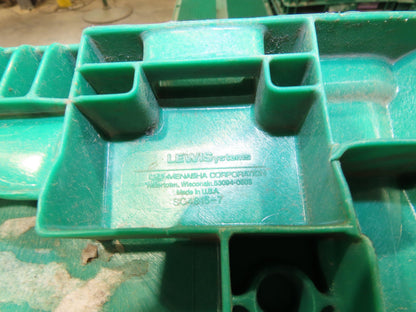 Orbis SO4815-7 Stackable GREEN Plastic Tote Container Bin 48x15x7" Lot of 20