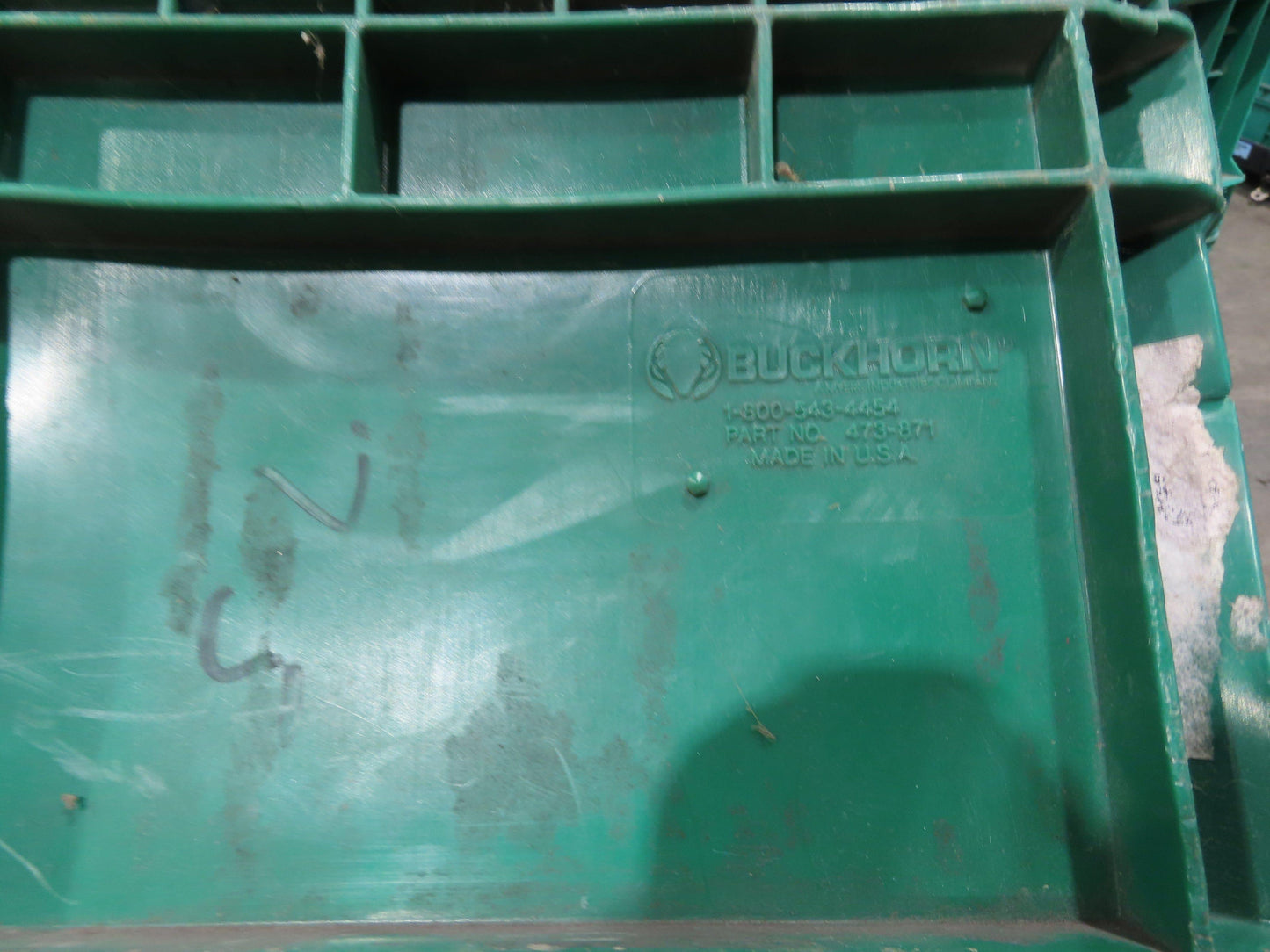 Orbis SO4815-7 Stackable GREEN Plastic Tote Container Bin 48x15x7" Lot of 20