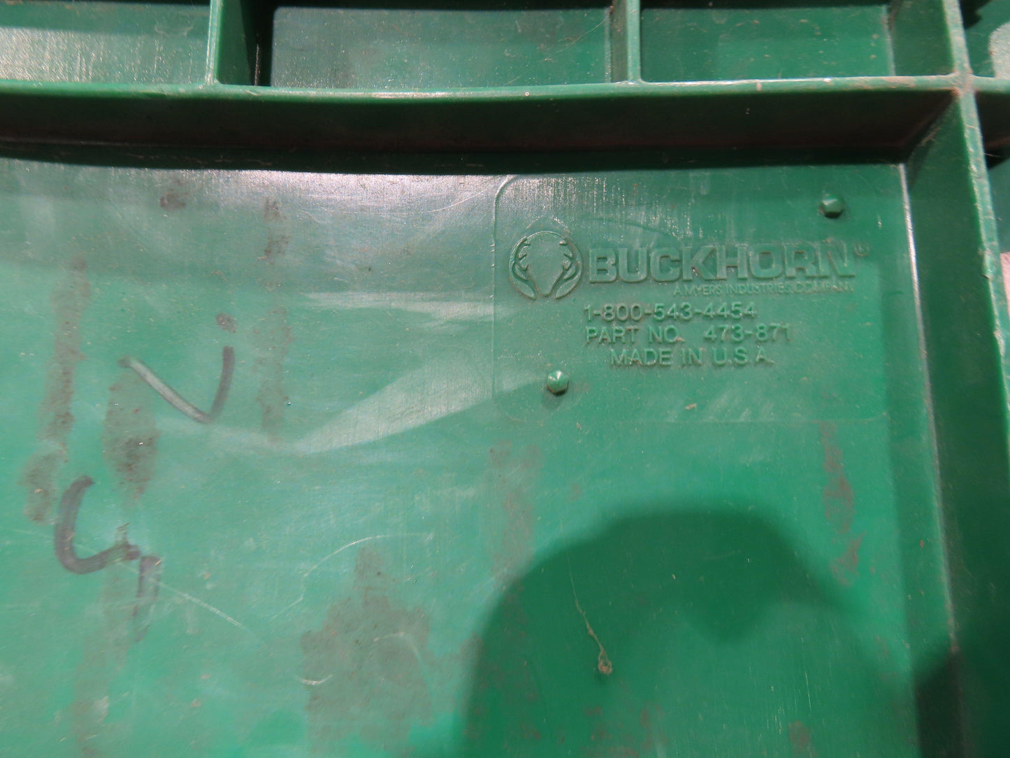 Orbis SO4815-7 Stackable GREEN Plastic Tote Container Bin 48x15x7" Lot of 20