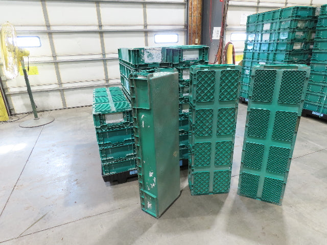 Orbis SO4815-7 Stackable GREEN Plastic Tote Container Bin 48x15x7" Lot of 20