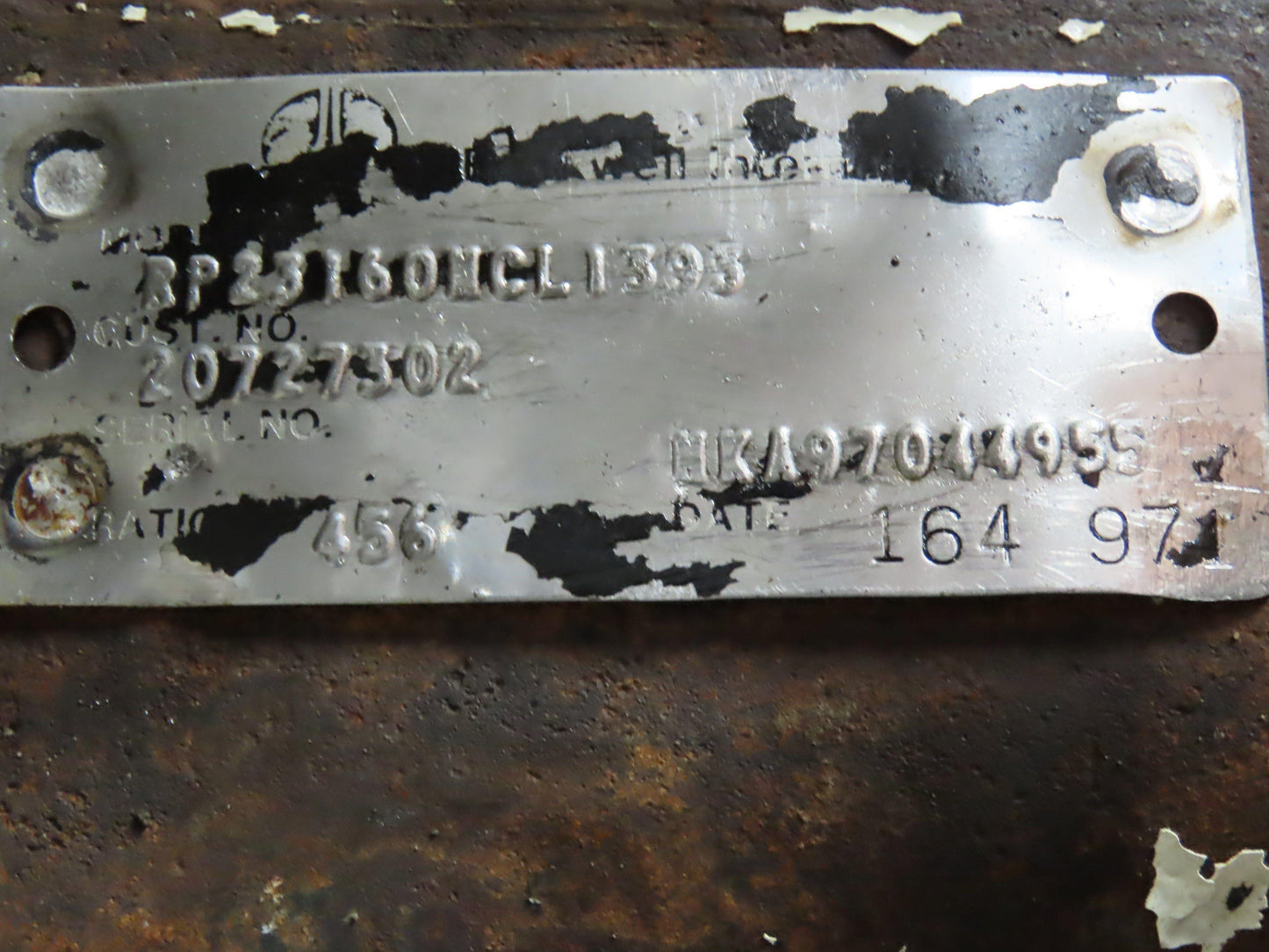 Oshkosh RR23160 Rockwell Rear Drive Axles 456 Differential Heavy Duty Truck Axle