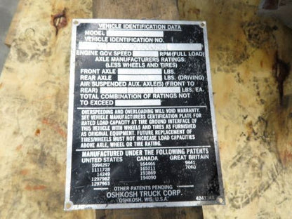 Oshkosh PI13D-BXXKIC Hendrickson Drop Axle Heavy Duty Truck Tag Axle Controller