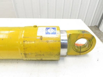 Welded Hydraulic Cylinder 5" Bore 16.65" Stroke Swivel Eye Mount Yellow
